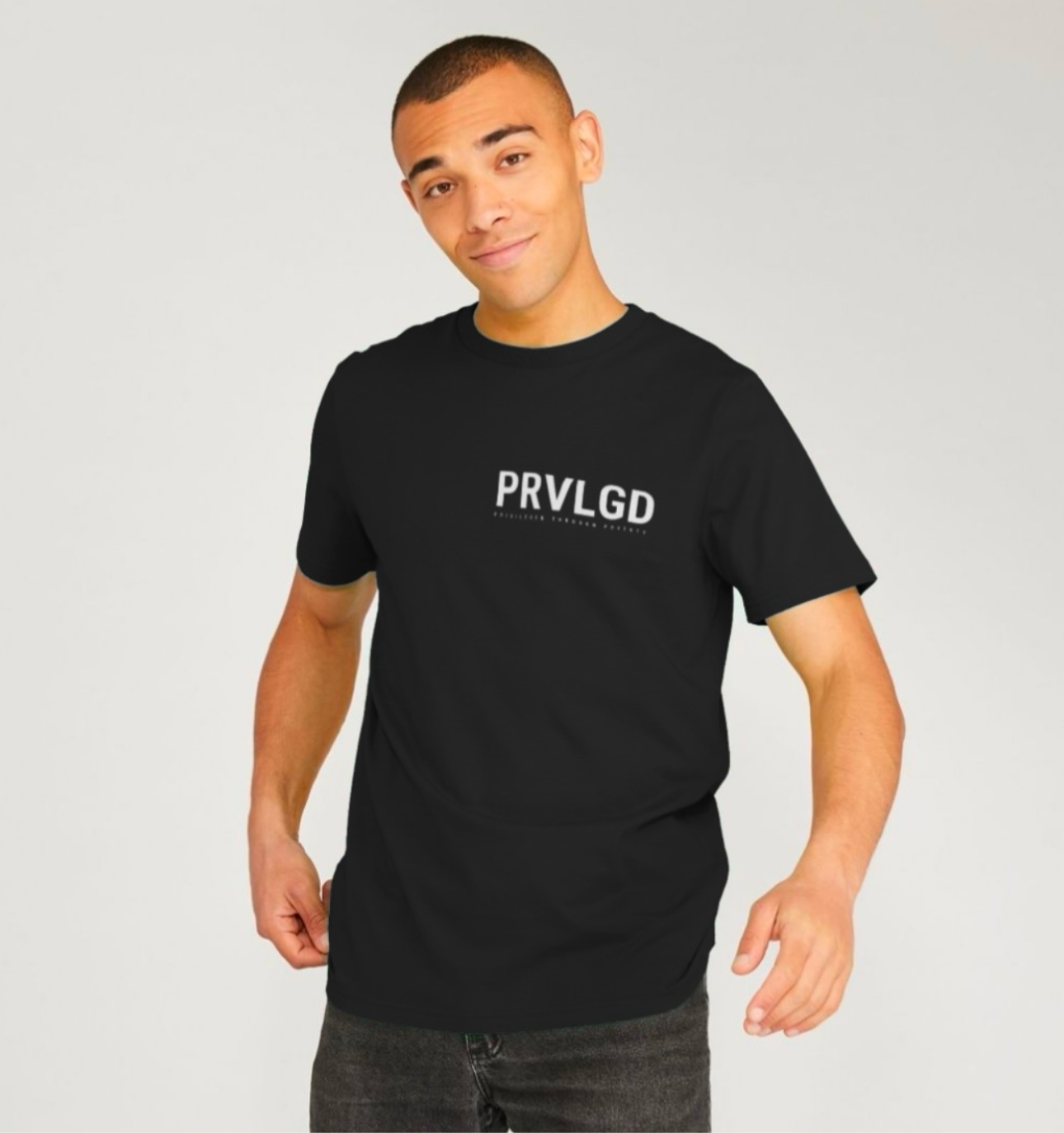 PRVLGD Logo Compass Print T-Shirt (Black)