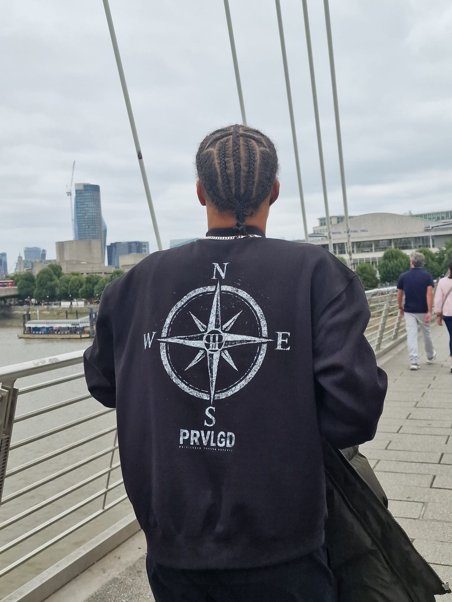 PRVLGD Cuff Crew-neck Sweater